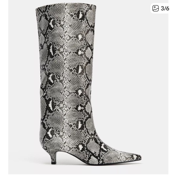 NWT Zara snakeskin boots - Picture 3 of 3